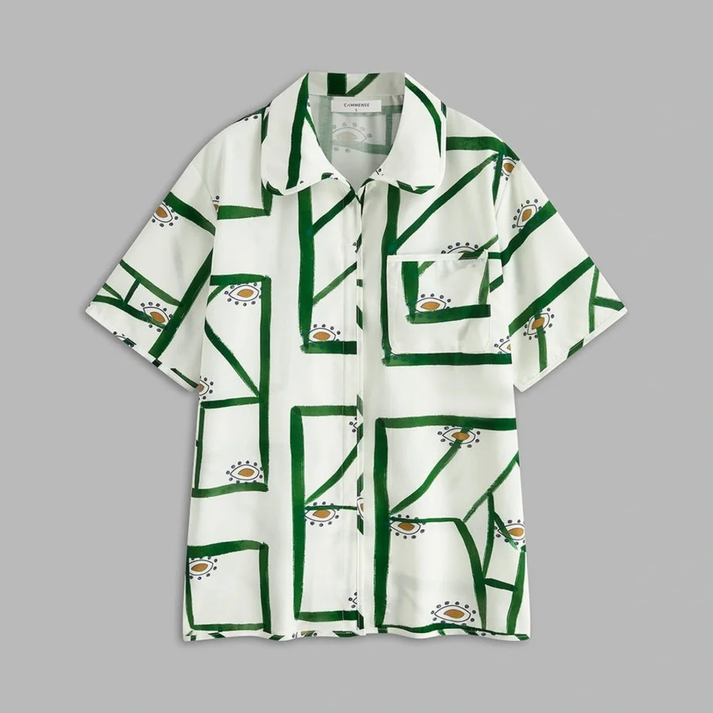 Commense print drawstring short set - Picture 7 of 9